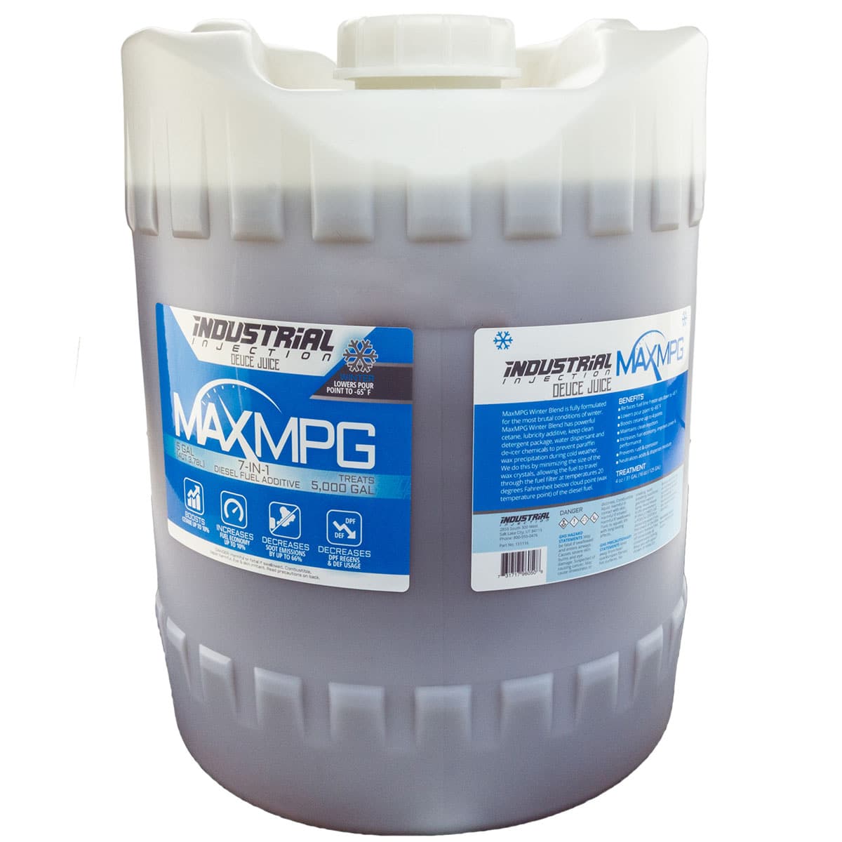 MaxMPG Winter Deuce Juice Additive 5 Gallon Container Industrial Injection