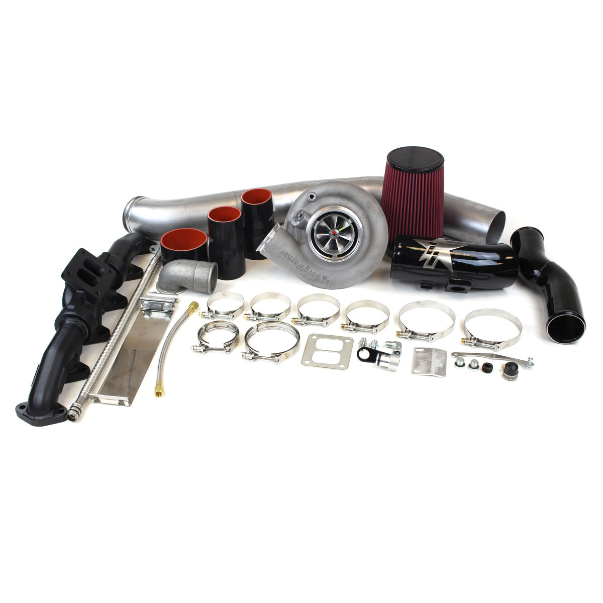 Dodge S300 SX-E 62/74 Single Turbo Kit For 2007.5-2009 6.7L Cummins .88 AR Industrial Injection