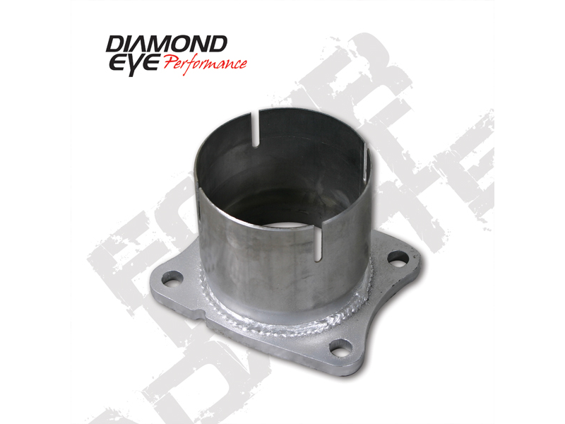 Exhaust Flange 4 Inch T409 Stainless For 01-07.5 Silverado/Sierra 2500/3500 Performance Series Diamond Eye