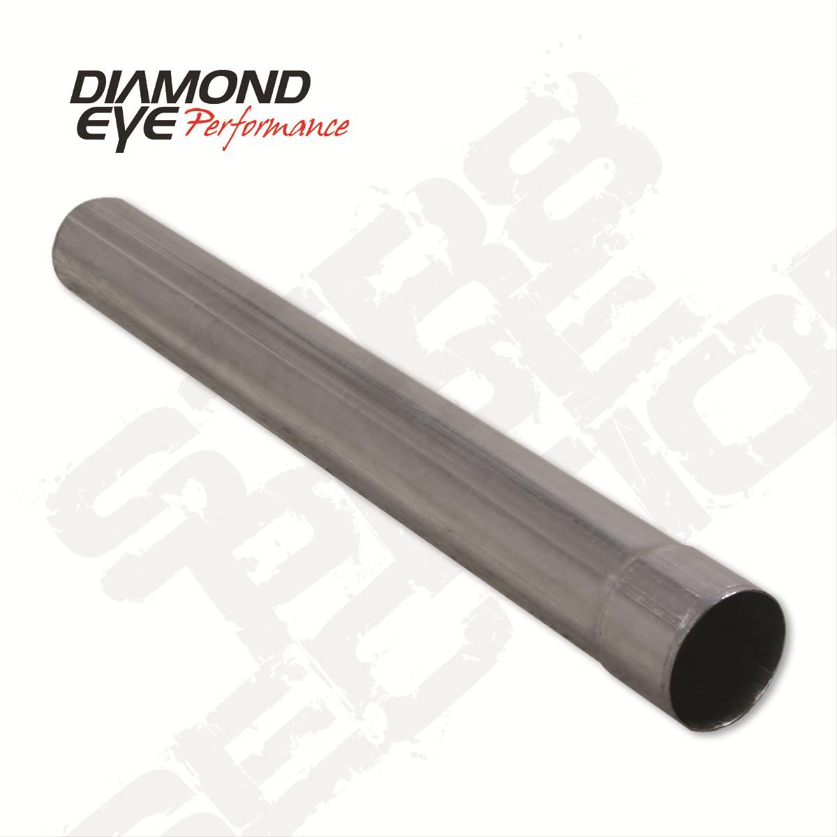 Exhaust Pipe 5 Inch Aluminized 24 Inch Straight Bumped On One End Diamond Eye