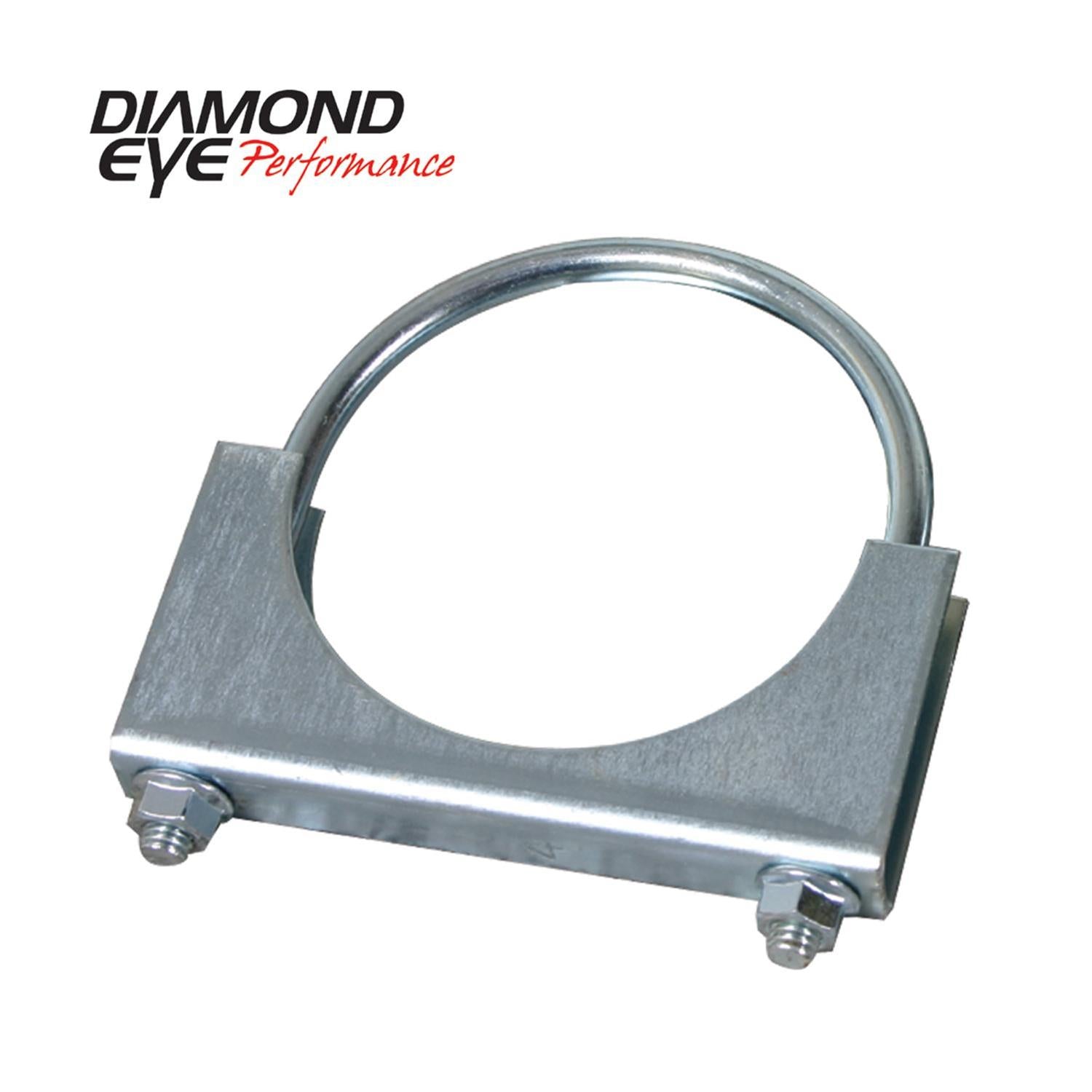 Exhaust Clamp 3 Inch Zinc Coated U-Bolt Saddle Clamp Diamond Eye