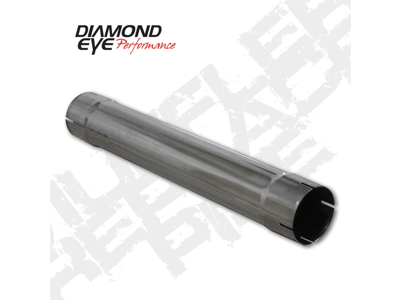 Muffler Delete Pipe Replacement 30 Inch 4 Inch Inlet/Outlet Stainless Performance Muffler Replacement Diamond Eye