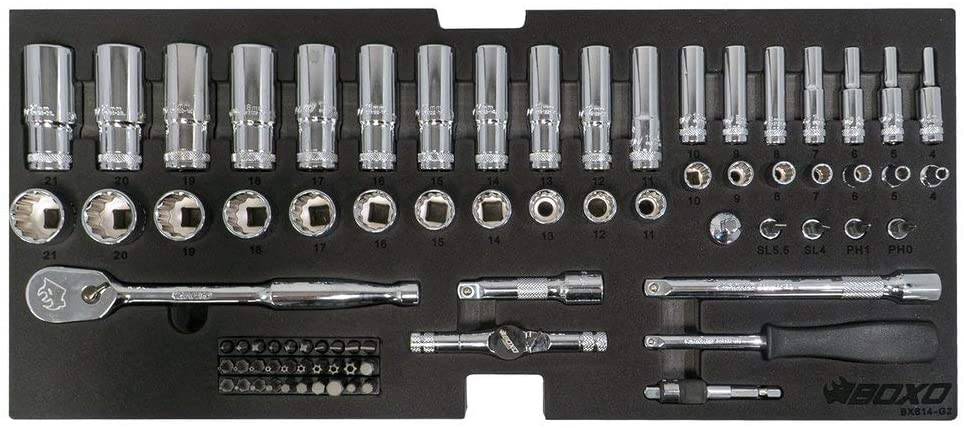 Boxo Usa 113 Piece Metric Tool Set With 2 Drawer Hand Carry Box