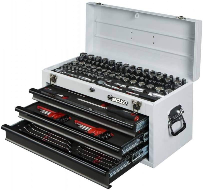 Boxo Usa 185 Pcs Metric And Sae Tool With 3 Drawer Carry Box No Limit Fabrication