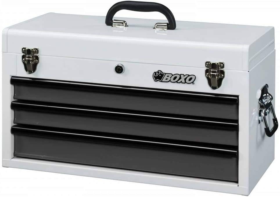 Boxo Usa 185Pcs Metric And Sae Tool With 3 Drawer Carry Box White No Limit Fabrication