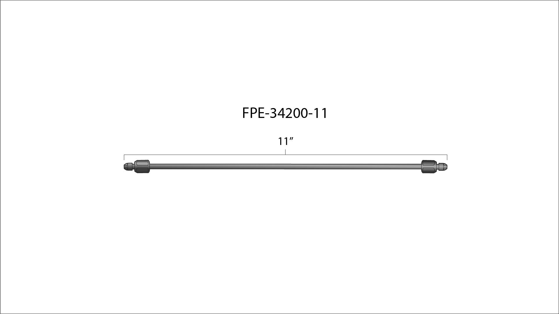 11 Inch High Pressure Fuel Line 8mm x 3.5mm Line M14 x 1.5 Nuts Fleece Performance