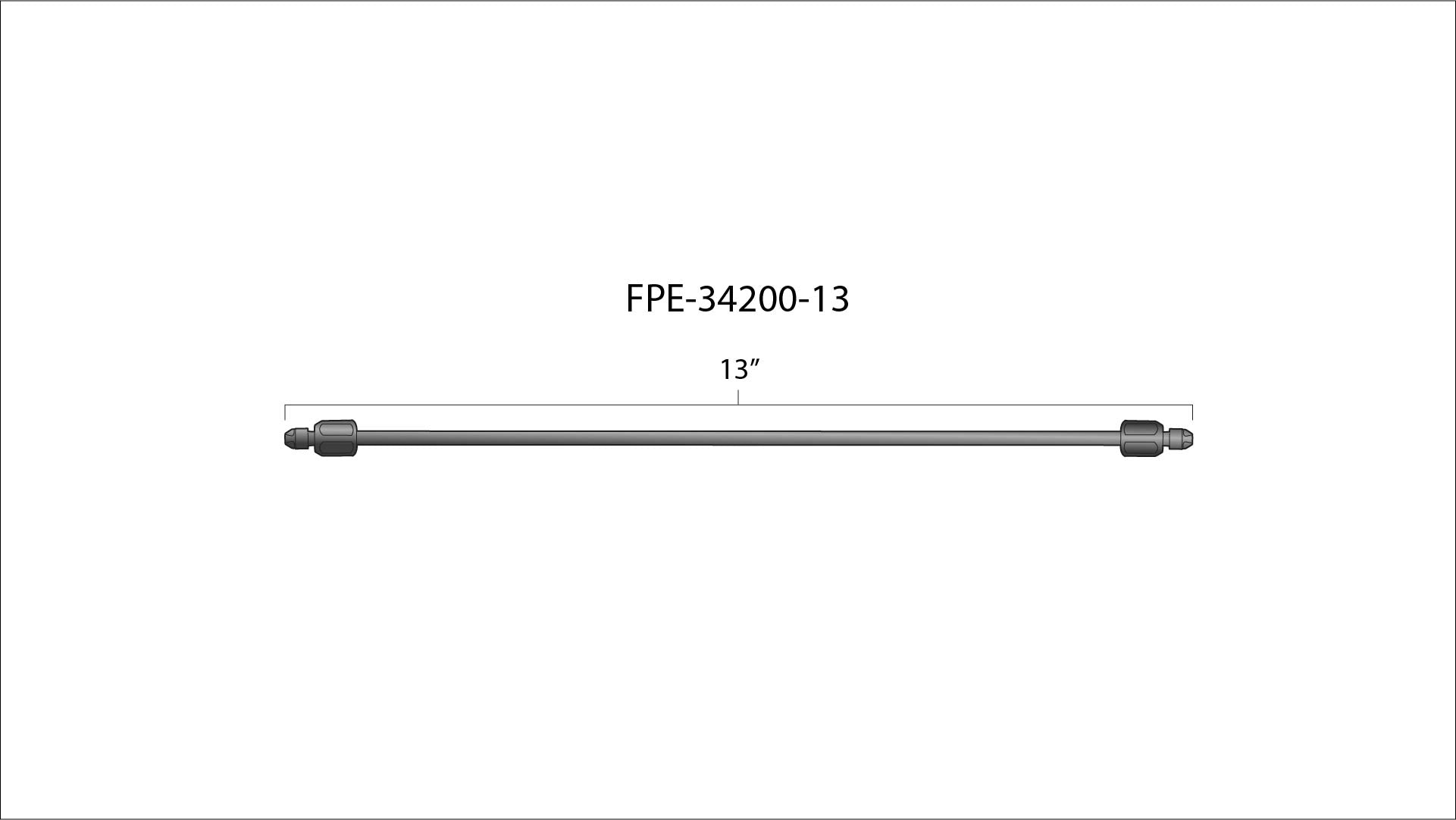 13 Inch High Pressure Fuel Line 8mm x 3.5mm Line M14 x 1.5 Nuts Fleece Performance