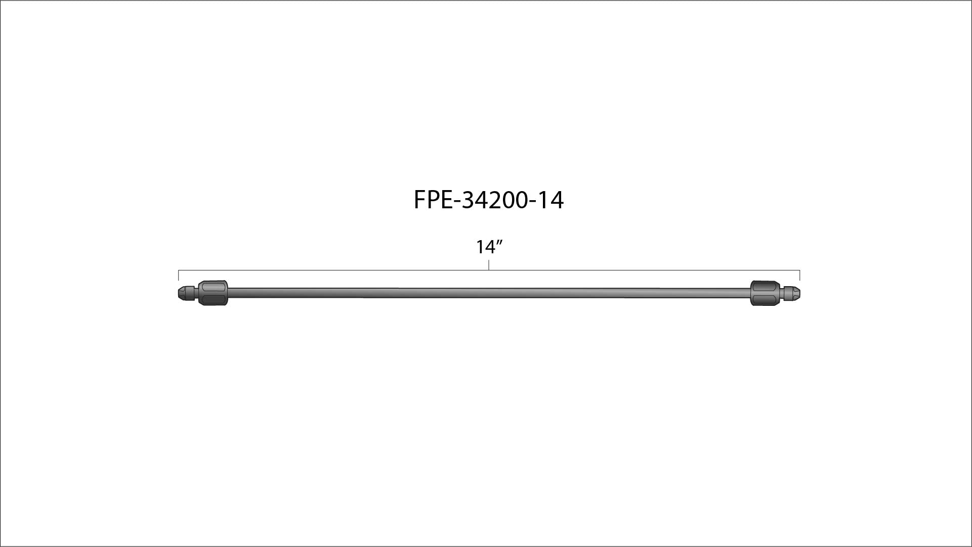 14 Inch High Pressure Fuel Line 8mm x 3.5mm Line M14 x 1.5 Nuts Fleece Performance