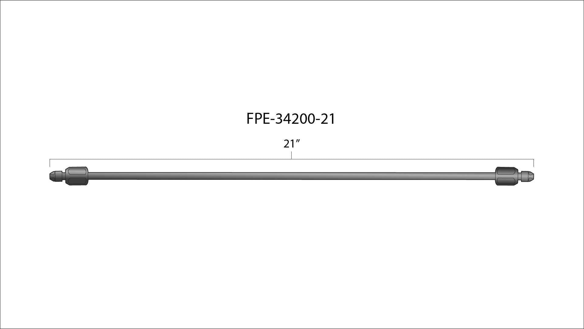 21 Inch High Pressure Fuel Line 8mm x 3.5mm Line M14 x 1.5 Nuts Fleece Performance