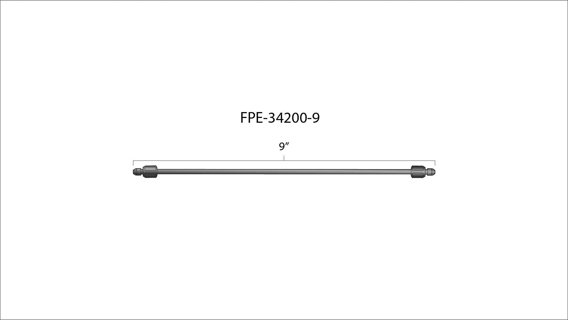 9 Inch High Pressure Fuel Line 8mm x 3.5mm Line M14 x 1.5 Nuts Fleece Performance