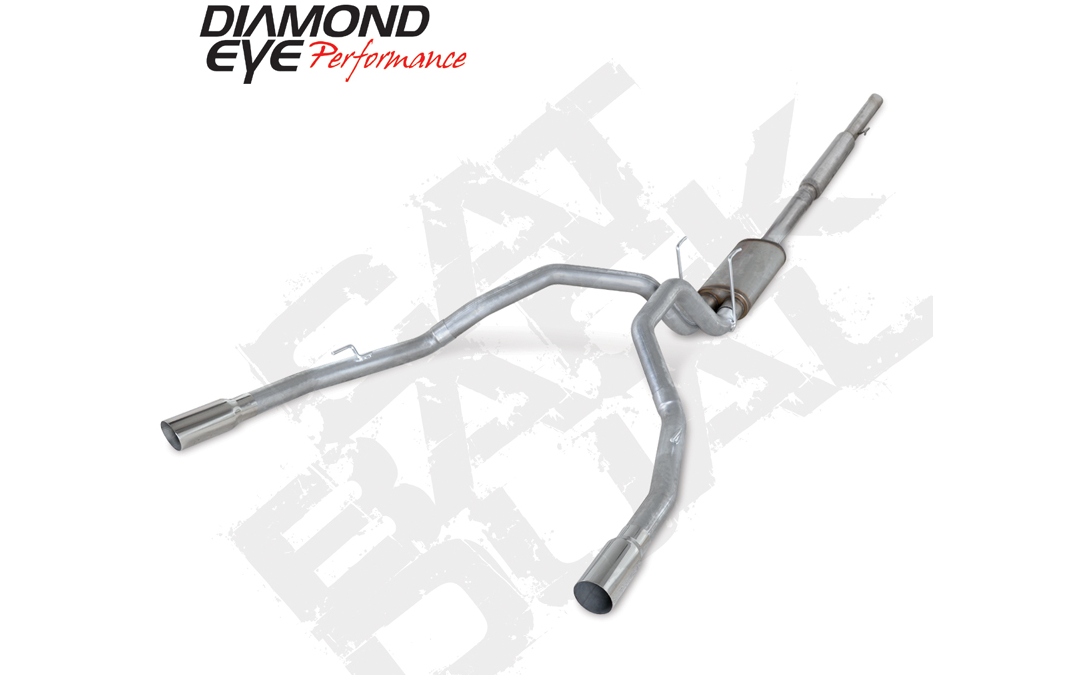 Cat Back Exhaust System Single/Dual Split Rear 09-12 RAM 1500 3 Inch Aluminized CBDL Sport W/ Muffler Diamond Eye