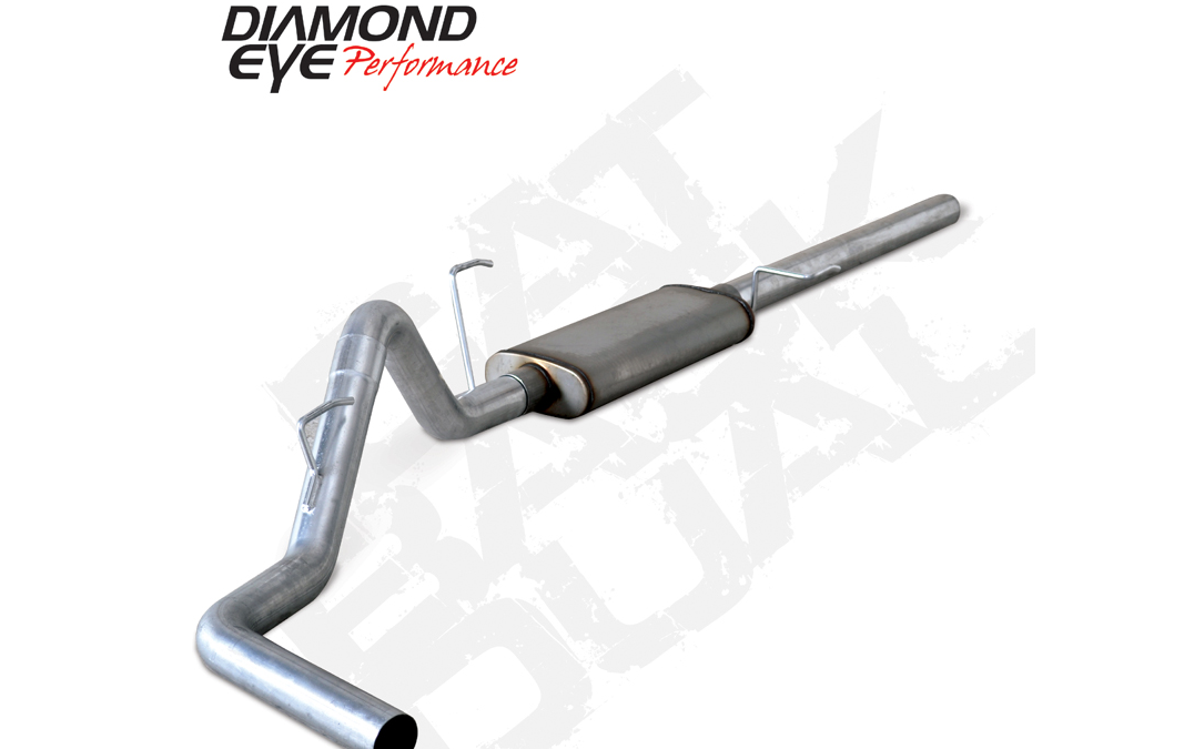 Cat Back Exhaust System For 04-08 Ford 150 5.4L 3 Inch Cat Back Single SinglePassExit Stainless Diamond Eye