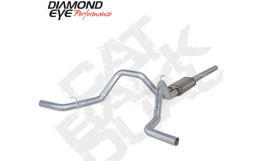 Cat Back Exhaust System For 04-08 Ford 150 5.4L 3 Inch With Muffler Cat Back Dual Split Rear Aluminized Diamond Eye