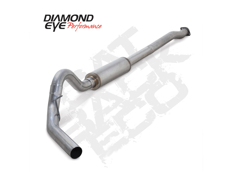 Cat Back Exhaust System For 11-13 Ford F150 Eco-Boost 4 Inch Single Passenger Side Exit Stainless Diamond Eye