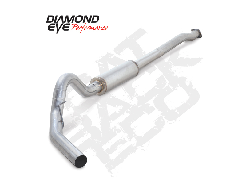 Cat Back Exhaust System For 3.5L Eco-Boost Engine 3.5 Inch Single In Single Out Passenger Side Aluminized Diamond Eye