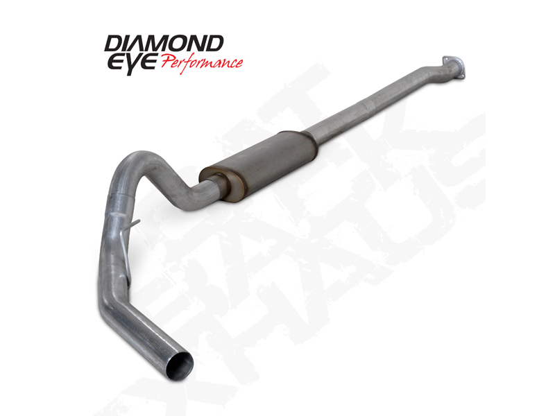 Cat Back Exhaust System For 3.5L Eco-Boost Engine 3.5 Inch Single In Single Out Passenger Side Stainless Diamond Eye