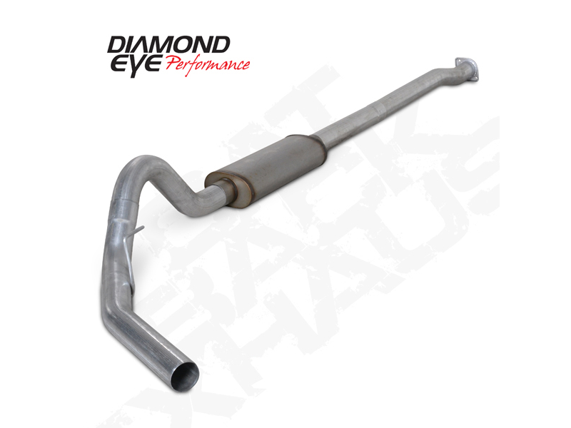 Cat Back Exhaust System For 11-13 Ford F150 Raptor 6.2L 3.5 Inch Single Side Exit With Muffler Aluminized Diamond Eye