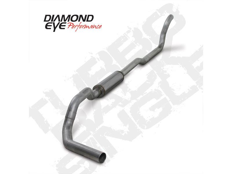 Turbo Back Exhaust 4 Inch For 89-93 Dodge 5.9L Cummins Dodge RAM 2500/3500 4X4 Stainless Diamond Eye