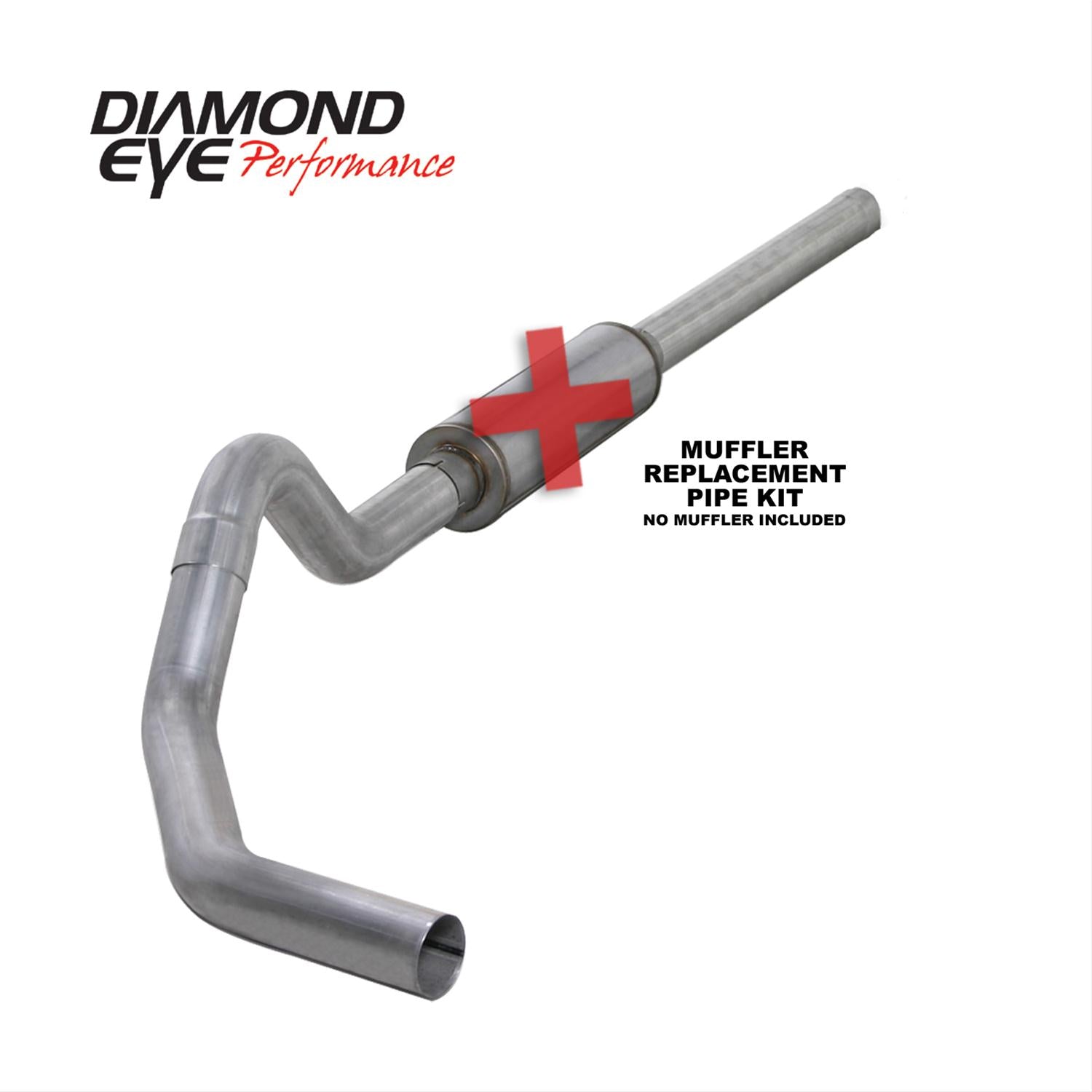 Cat Back Exhaust System For 04.5-07.5 Dodge RAM 2500/3500 Cummins 4 Inch Single Side No Muffler Aluminized Diamond Eye