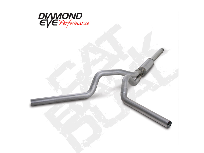 Cat Back Exhaust System 94-97.5 Ford F250/F350 Superduty 4 Inch With Muffler Single/Dual Aluminum Diamond Eye