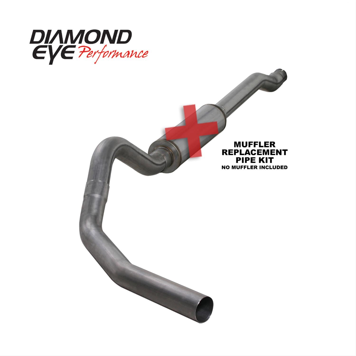 Cat Back Exhaust System For 03-07 Ford F250/F350 Superduty 6.0L 4 inch Single Side No Muffler Stainless Diamond Eye