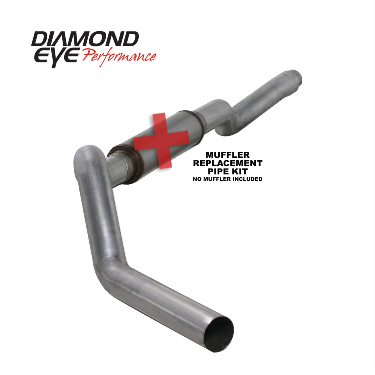 Cat Back Exhaust System For 06-07.5 Silverado/Sierra 2500/3500 5 Inch Single Pass No Muffler Stainless Diamond Eye