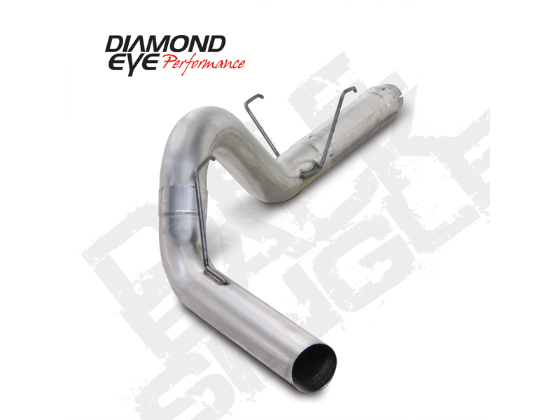 Cat Back Exhaust System For 07.5-12 Dodge RAM 2500/3500 6.7L Cummins 5 Inch SinglePassExit Aluminized Diamond Eye