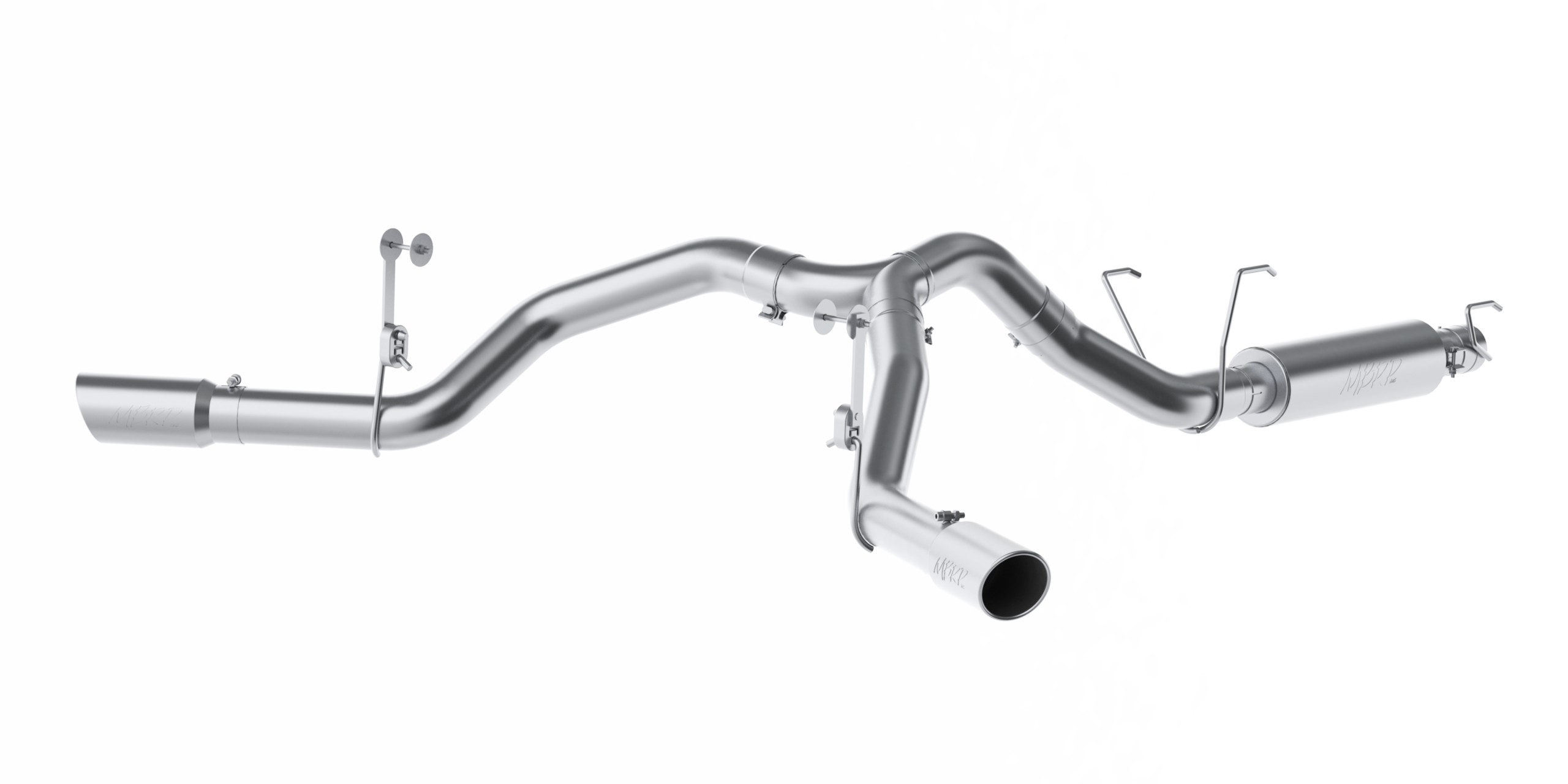 4 Inch Cat Back Exhaust System For 14-Up RAM 2500 6.4L Dual Split Side Exit T409 Stainless Steel MBRP