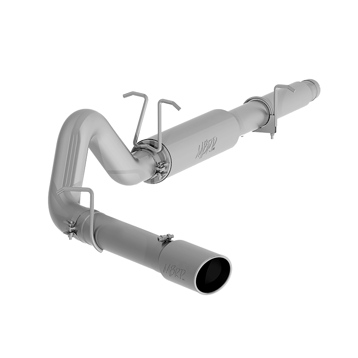 Cat Back Exhaust System 4 Inch Single Side Exit 5 Inch OD Tip Included Aluminized Steel For 99-04 Ford F-250/350 V-10 MBRP