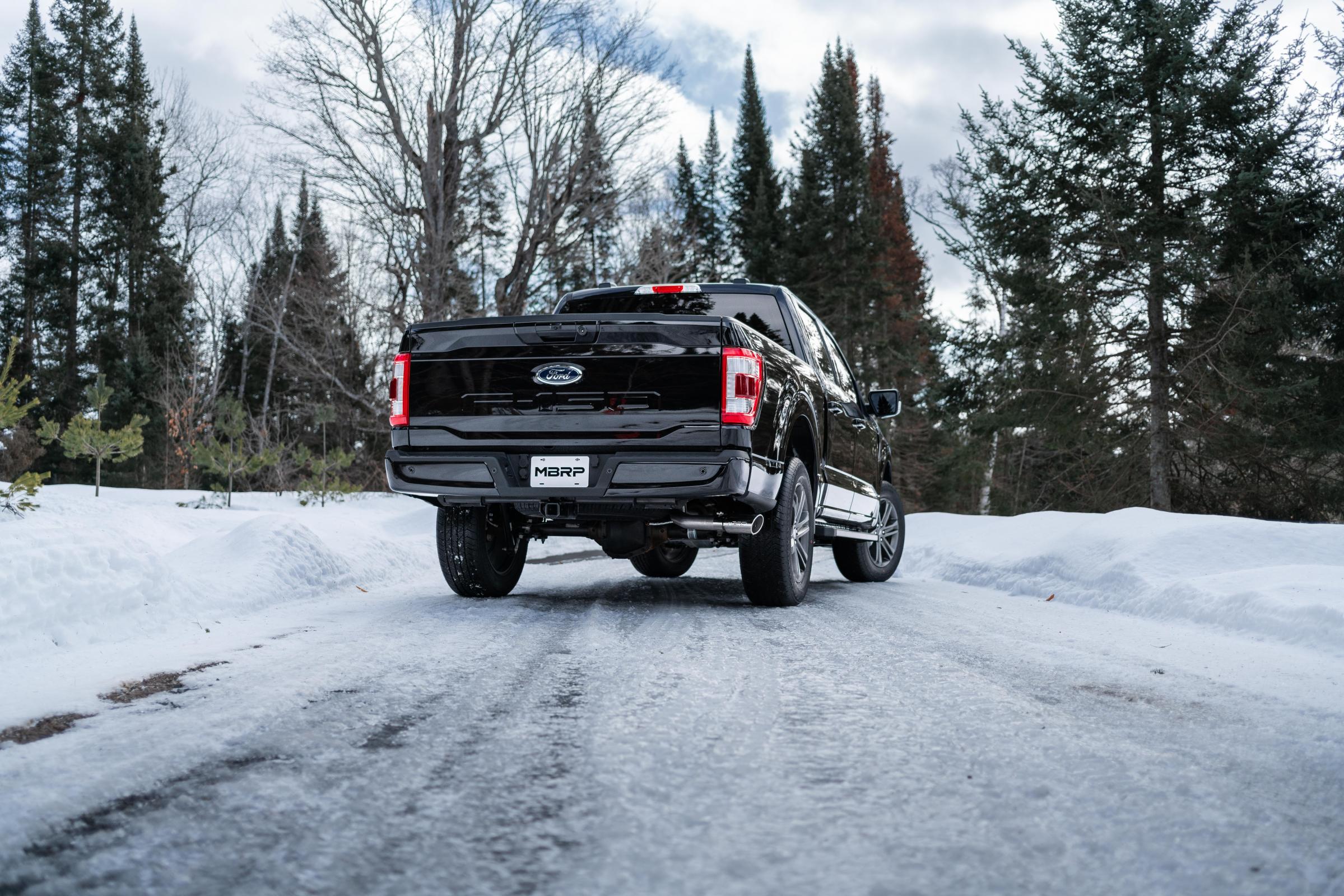 21-Up Ford F-150 Black Coated Aluminized Steel 3 Inch Cat-Back Single Side Exhaust System MBRP