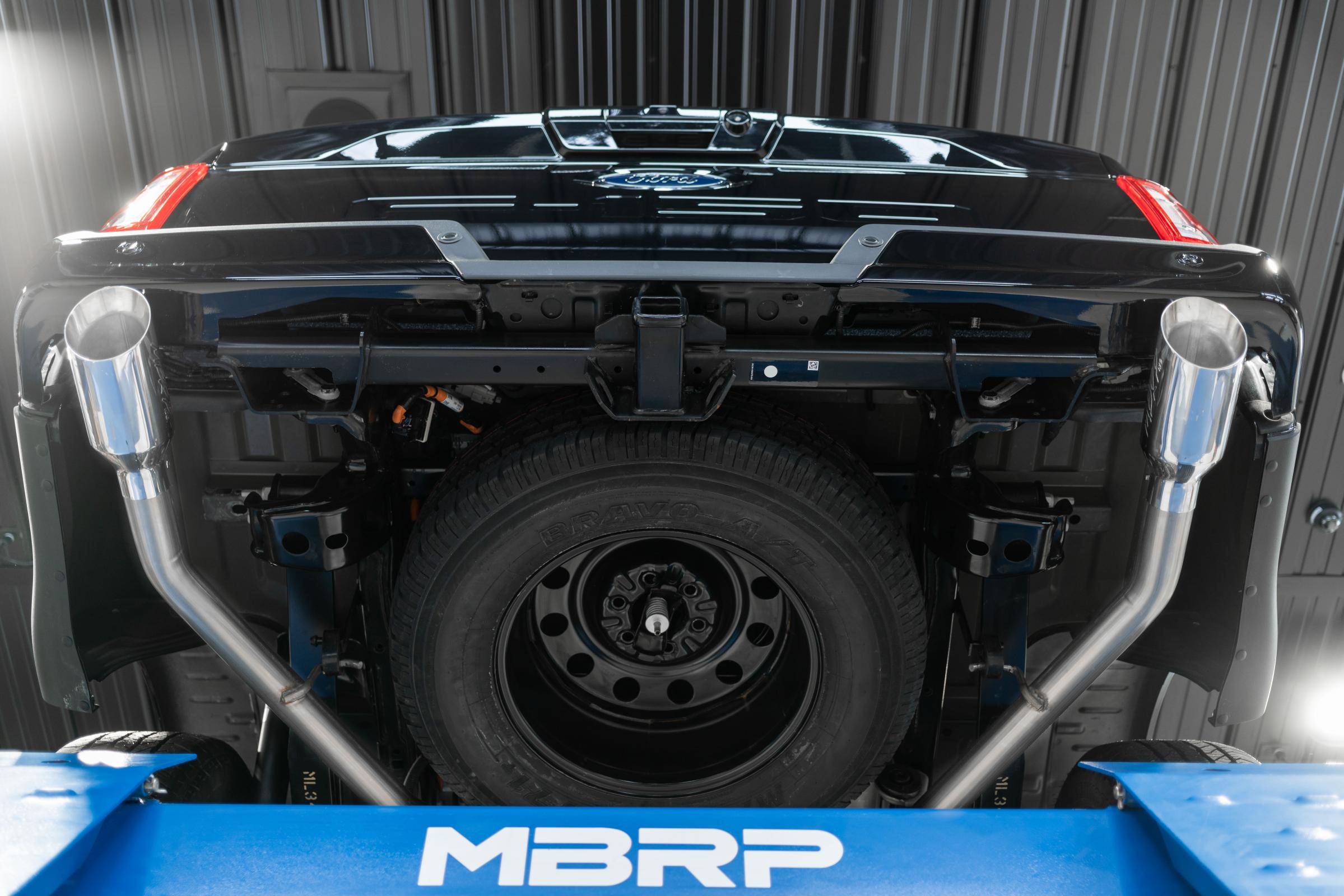 21-Up Ford F-150 T409 Stainless Steel 3 Inch Cat-Back 2.5 Inch Dual Split Rear Exhaust System MBRP