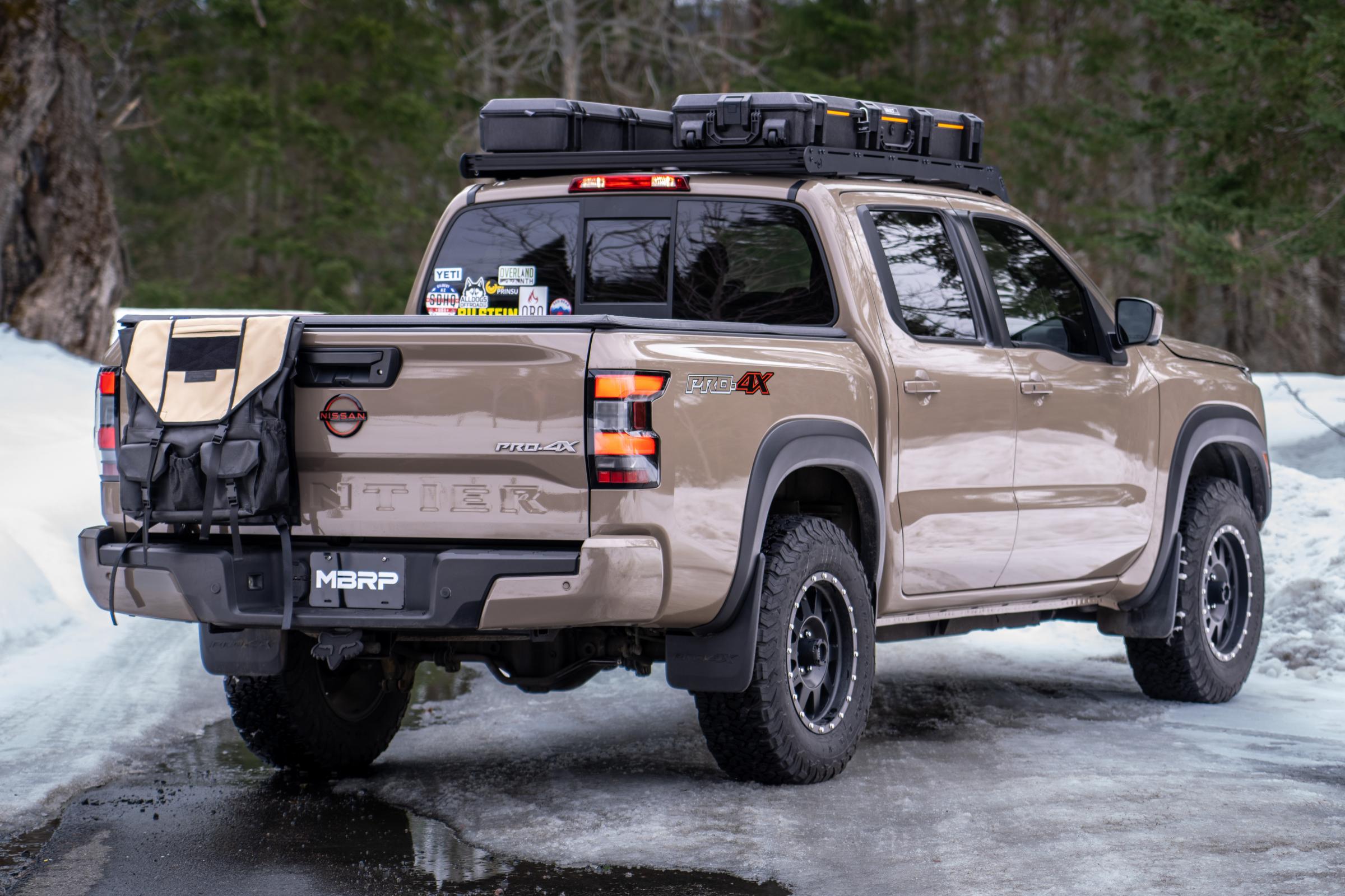 2022-Up Nissan Frontier 3.8L Turn Down Aluminized Steel 2.5 Inch Cat-Back 3 Inch Single High Clearance Rear Exit Armor Lite Series MBRP