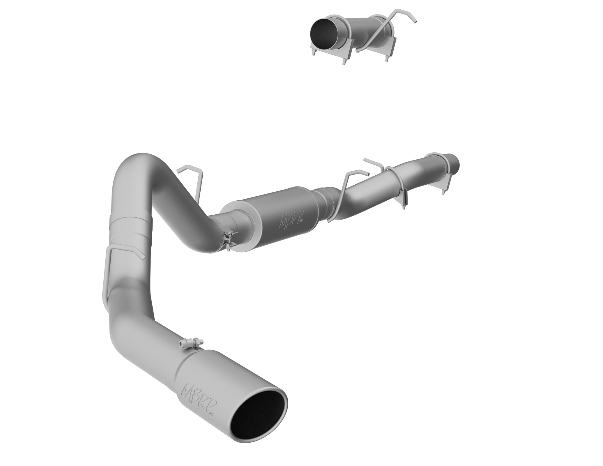 4 Inch Cat Back Exhaust System Single Side T409 Stainless Steel For 06-07 Silverado/Sierra 2500/3500 Duramax MBRP