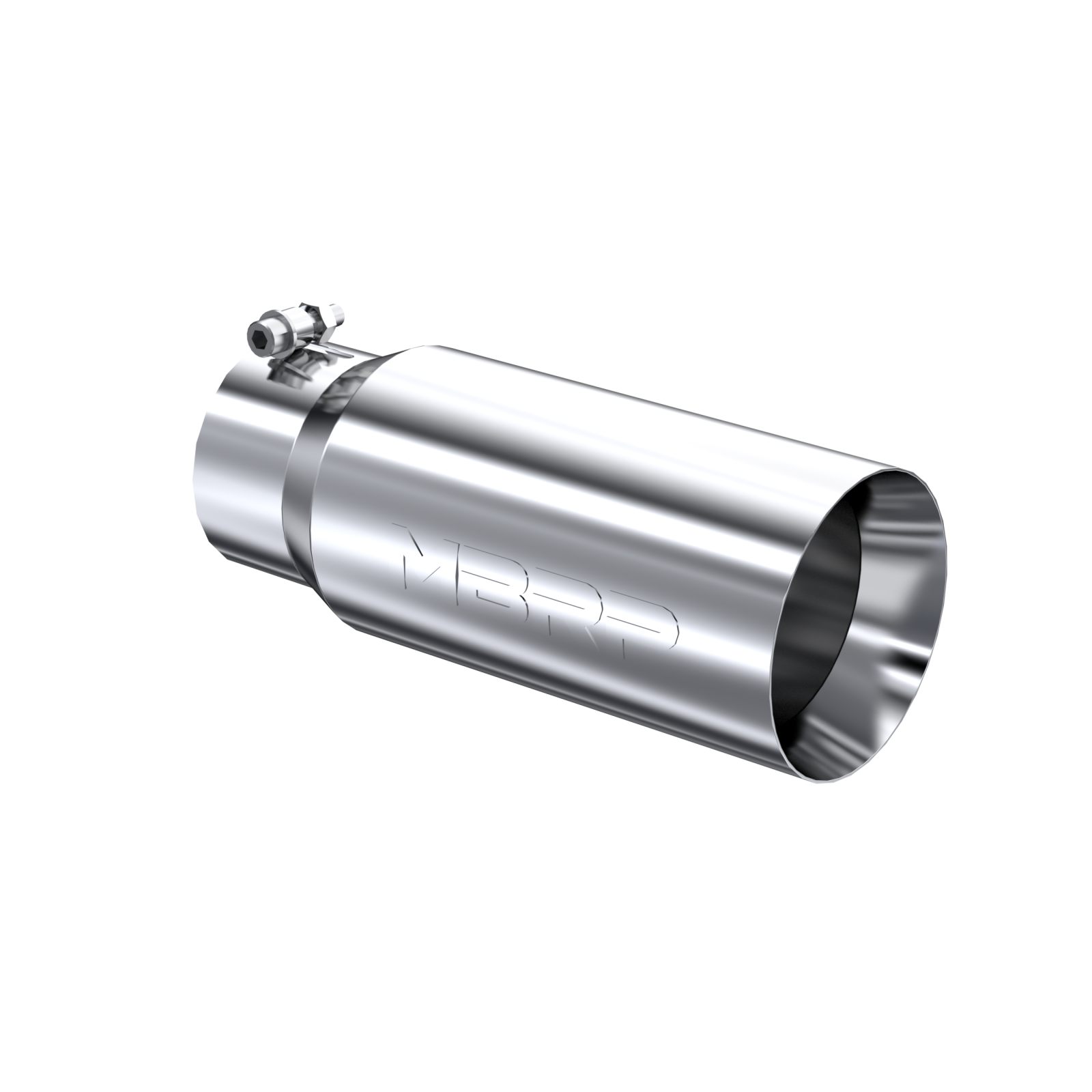 Exhaust Tail Pipe Tip 5 Inch O.D. Dual Wall Straight 4 Inch Inlet 12 Inch Length T304 Stainless Steel MBRP